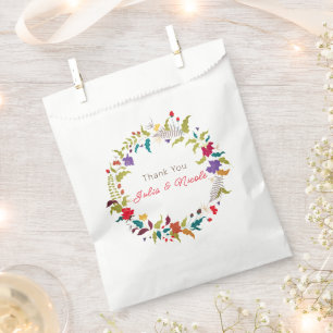 Wild Rose Woods Exotic Flower Garden Wedding Favor Bag