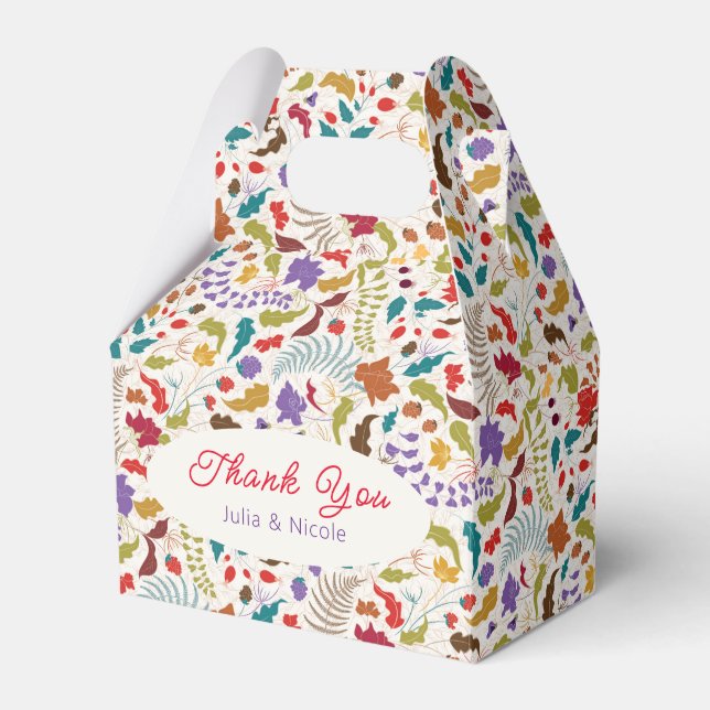 Wild Rose Woods Exotic Flower Garden Wedding Favor Boxes (Front Side)
