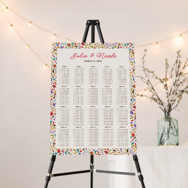 Wild Rose Woods Exotic Flower Garden Wedding Foam Board (In Situ (Stand))