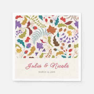 Wild Rose Woods Exotic Flower Garden Wedding Napkins