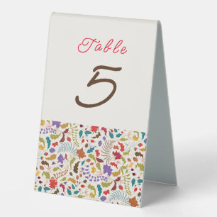 Wild Rose Woods Exotic Flower Garden Wedding Table Tent