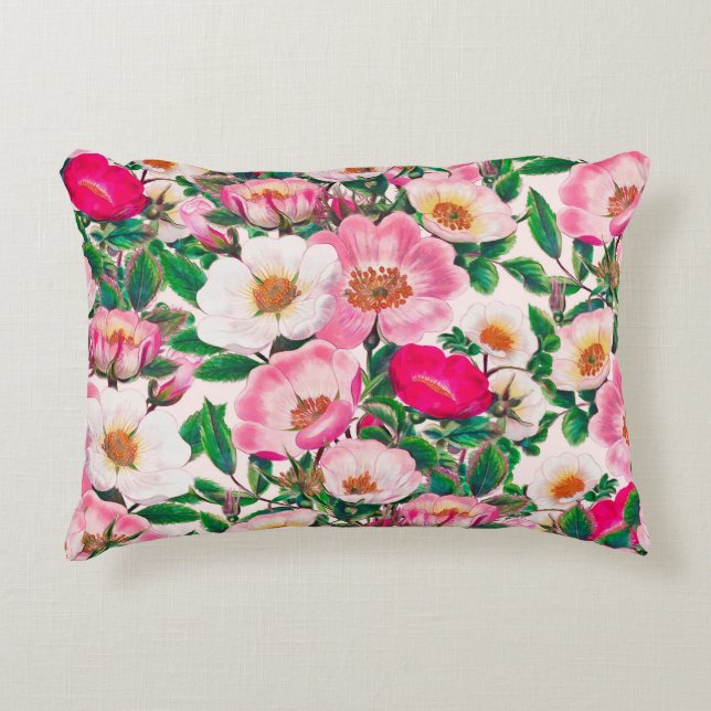 Wild Roses Accent Pillow (Front)