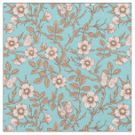 Wild roses and butterflies /pink/brown/pool fabric