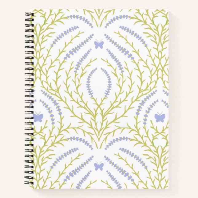 Wild roses and butterflies /pink/pale green/yellow notebook (Front)