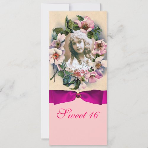 WILD ROSES AND PINK RIBBON PHOTO TEMPLATE MONOGRAM