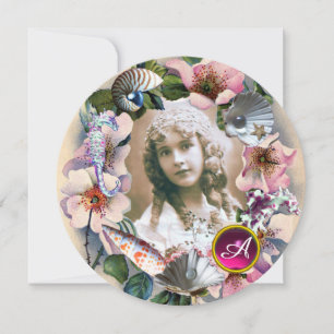 WILD ROSES AND SEA SHELLS SWEET 16 PHOTO TEMPLATE