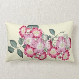 Wild Roses Botanical Indoor Lumbar Pillow