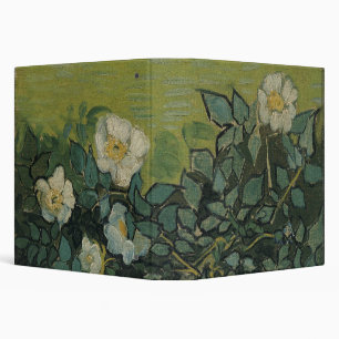 Wild Roses by Vincent van Gogh 3 Ring Binder