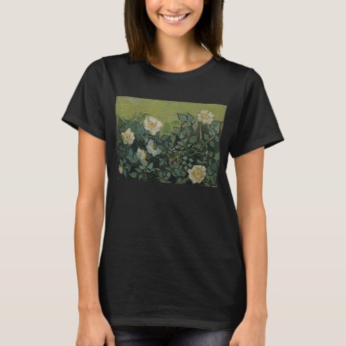 Wild Roses by Vincent van Gogh T_Shirt