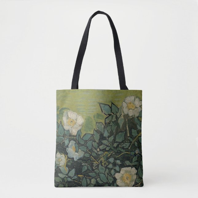 Wild Roses by Vincent van Gogh Tote Bag (Front)