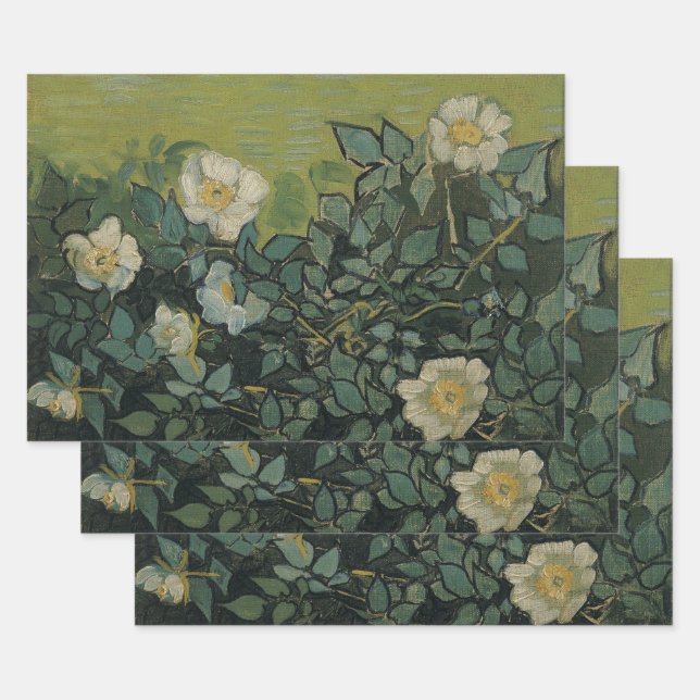 Wild Roses by Vincent van Gogh Wrapping Paper Sheets (Set)