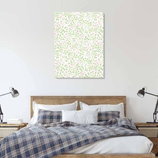 Wild roses  canvas print (Insitu(Bedroom))