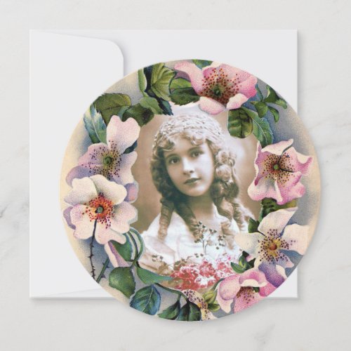 WILD ROSES CROWN SWEET 16 CIRCLE PHOTO TEMPLATE