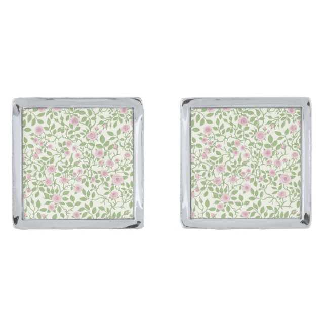 Wild roses  cufflinks (Front)