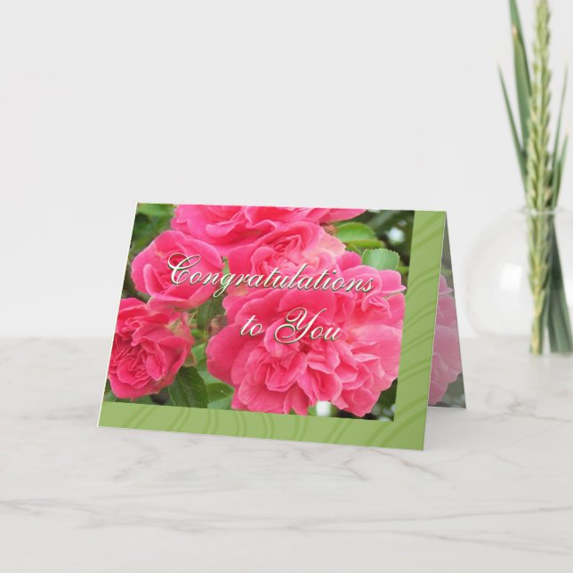 Wild Roses - -customize any occasion Card (Front)