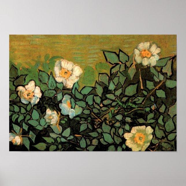 Wild Roses (F597) Van Gogh Fine Art Poster (Front)