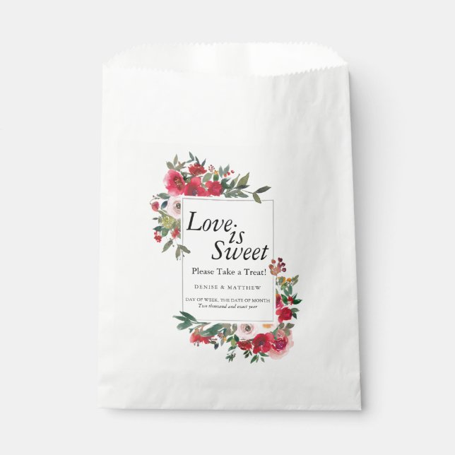 Wild Roses  Favor Bag (Front)