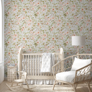 Wild Roses Garden Inspired Wallpaper