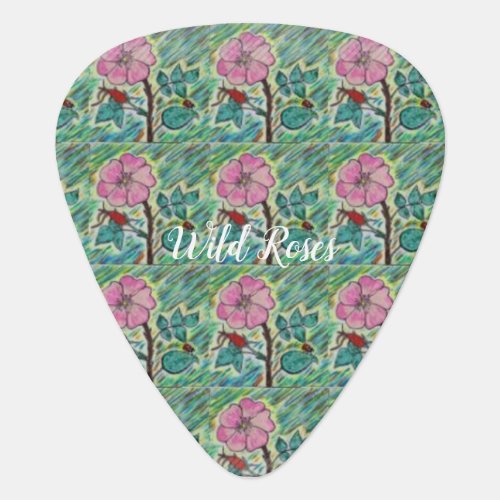 Wild Roses Guitar Pick