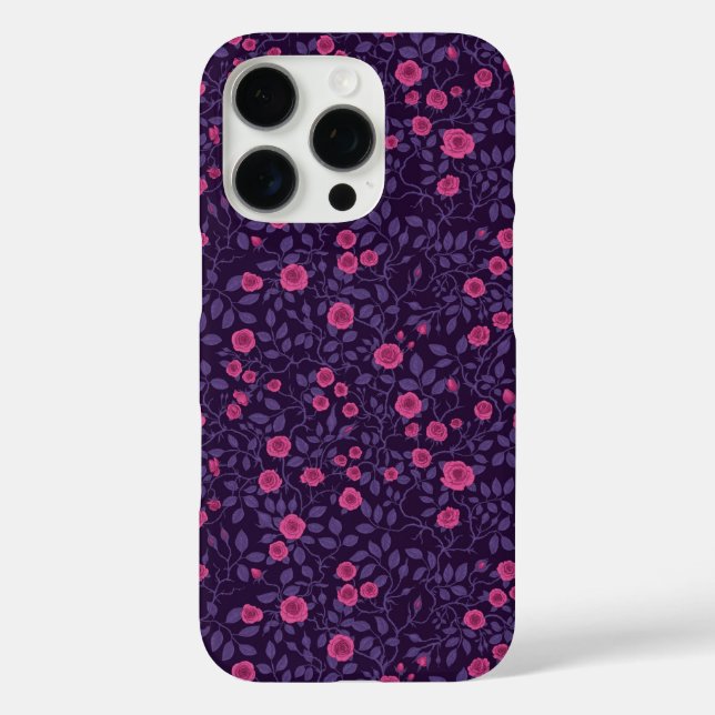 Wild roses in pink and purple Case-Mate iPhone case (Back)