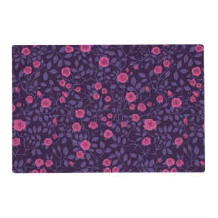 Wild roses in pink and purple placemat