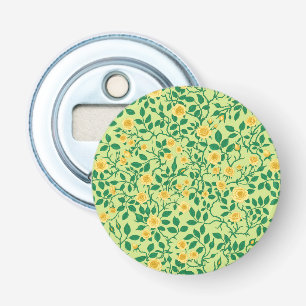 Wild roses in yellow and green bottle opener