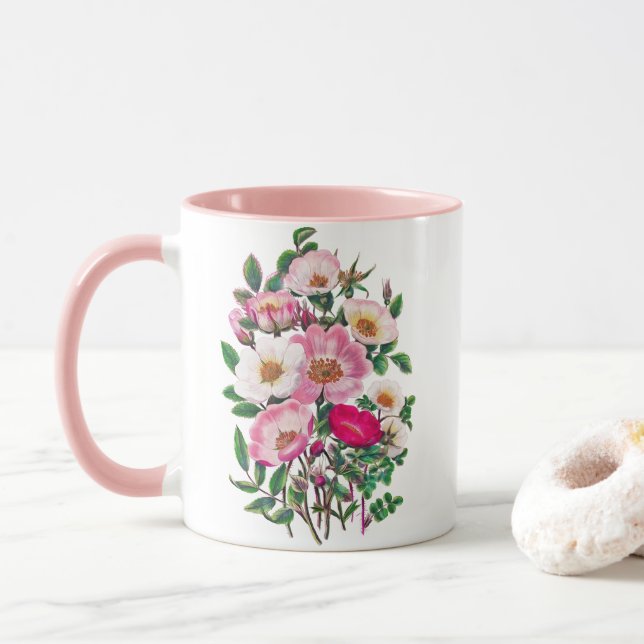 Wild Roses Mug (With Donut)