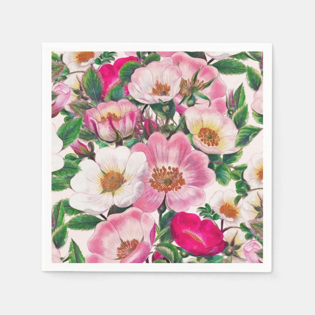 Wild Roses Napkins (Front)