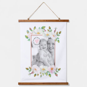 Wild roses rust border Mother's Day photo Hanging Tapestry