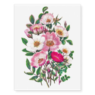 Wild Roses Temporary Tattoos