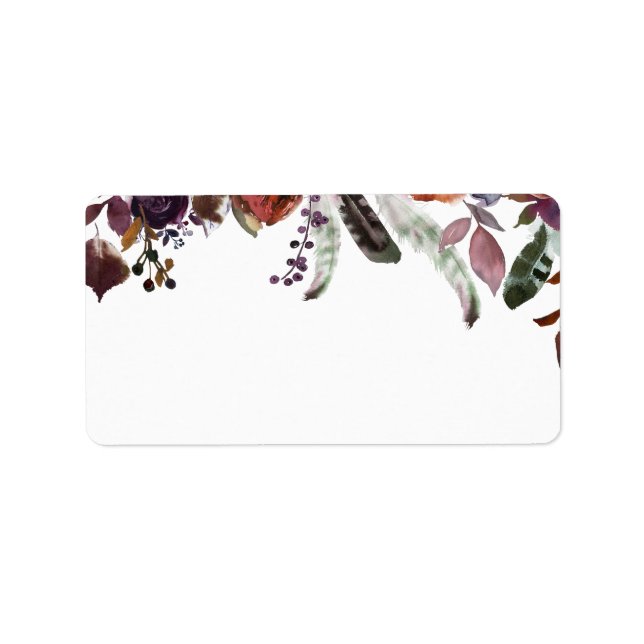 Wild Royal Bloom | Blank Guest Address Label (Front)