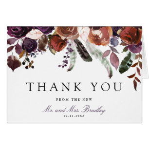 Wild Royal Bloom Thank You Cards