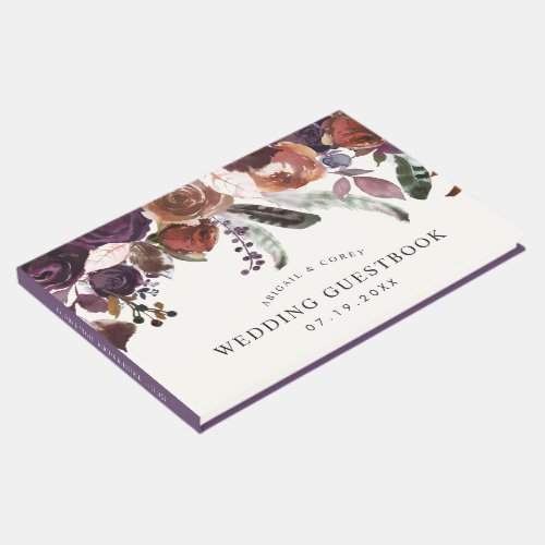 Wild Royal Bloom  Wedding Guest Book