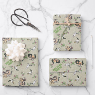 Wild Rumpus Holiday Pattern Wrapping Paper Sheets