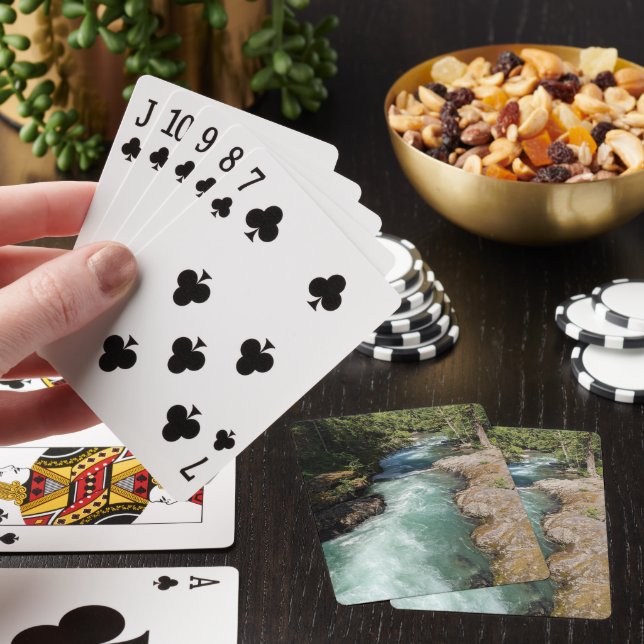 Wild Running River Landscape Poker Cards (In Situ)