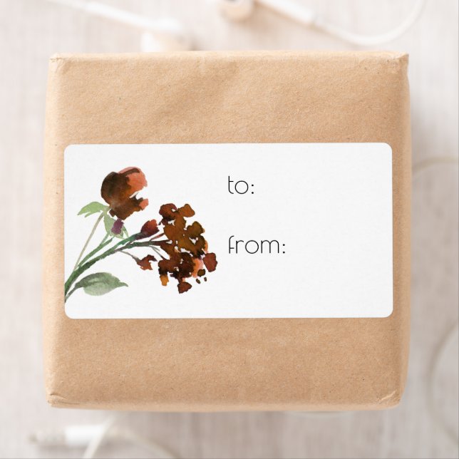 Wild Rustic Flowers | Burnt Orange Bohemian Custom Label (Insitu)