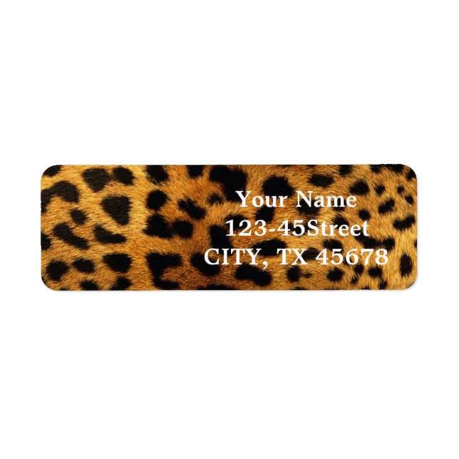 wild Safari animal black and brown cheetah print Label (Front)