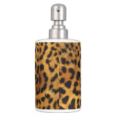 wild Safari animal cheetah girly leopard print Soap Dispenser & Toothbrush Holder (Front)