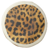 wild Safari animal cheetah girly leopard print Sugar Cookie (Front)