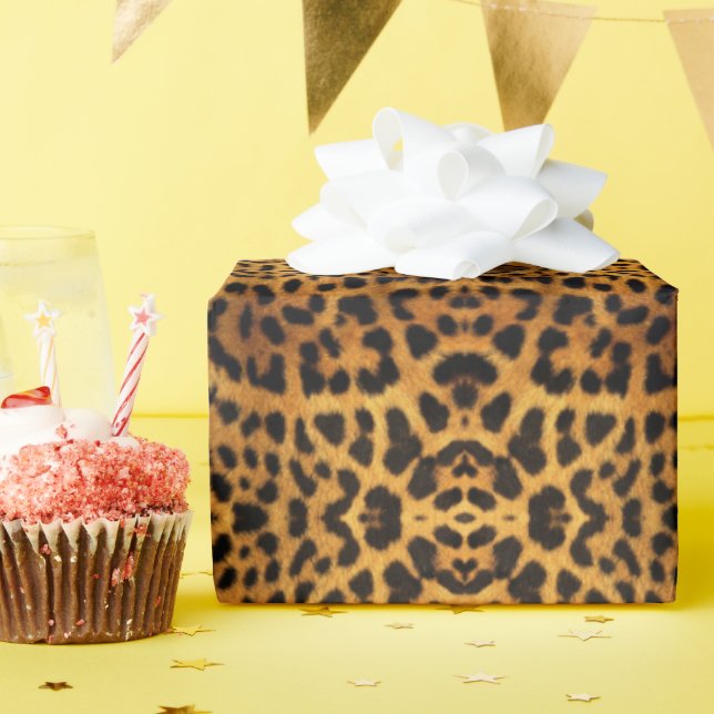 wild Safari animal cheetah girly leopard print Wrapping Paper (Birthday Party)