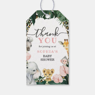 Wild Safari Animals Baby Shower Favor Tag