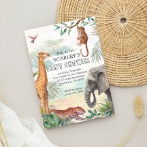 Wild Safari Animals Baby Shower