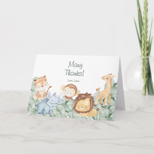 Wild safari animals birthday  card