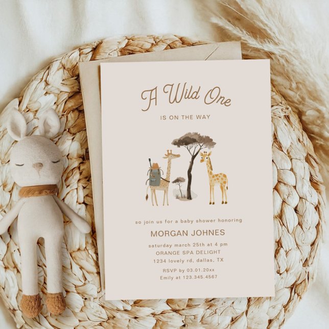 Wild Safari Animals Boho Baby Shower Invitation (Creator Uploaded)