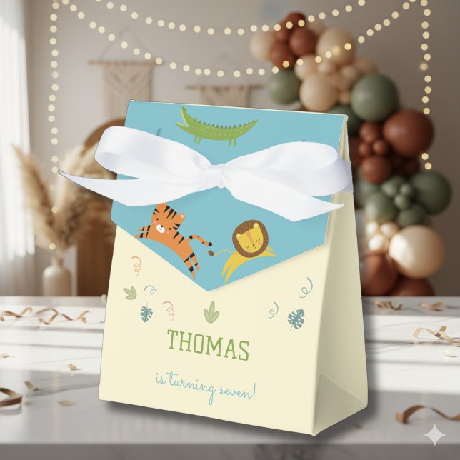 Wild safari animals kids birthday favor boxes (Creator Uploaded)