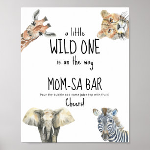 Wild safari animals - mom-osa bar poster