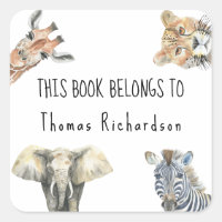 Wild Safari Animals - This book belongs to