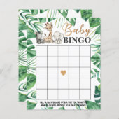 Wild Safari Baby Shower Bingo (Front/Back)