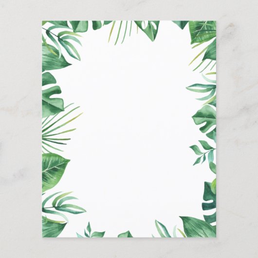 Wild Safari Baby Shower Bingo (Back)