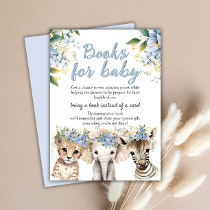 Wild Safari Boy Books for Baby Enclosure Card